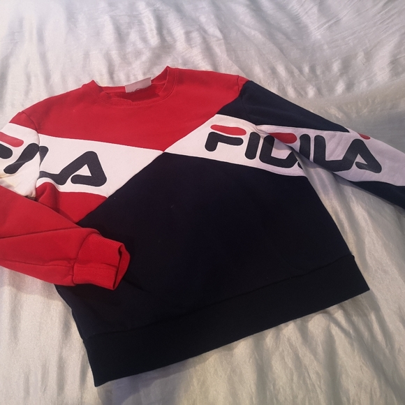 Fila Crewneck Sweater Size Small Red Blue White - Picture 5 of 9